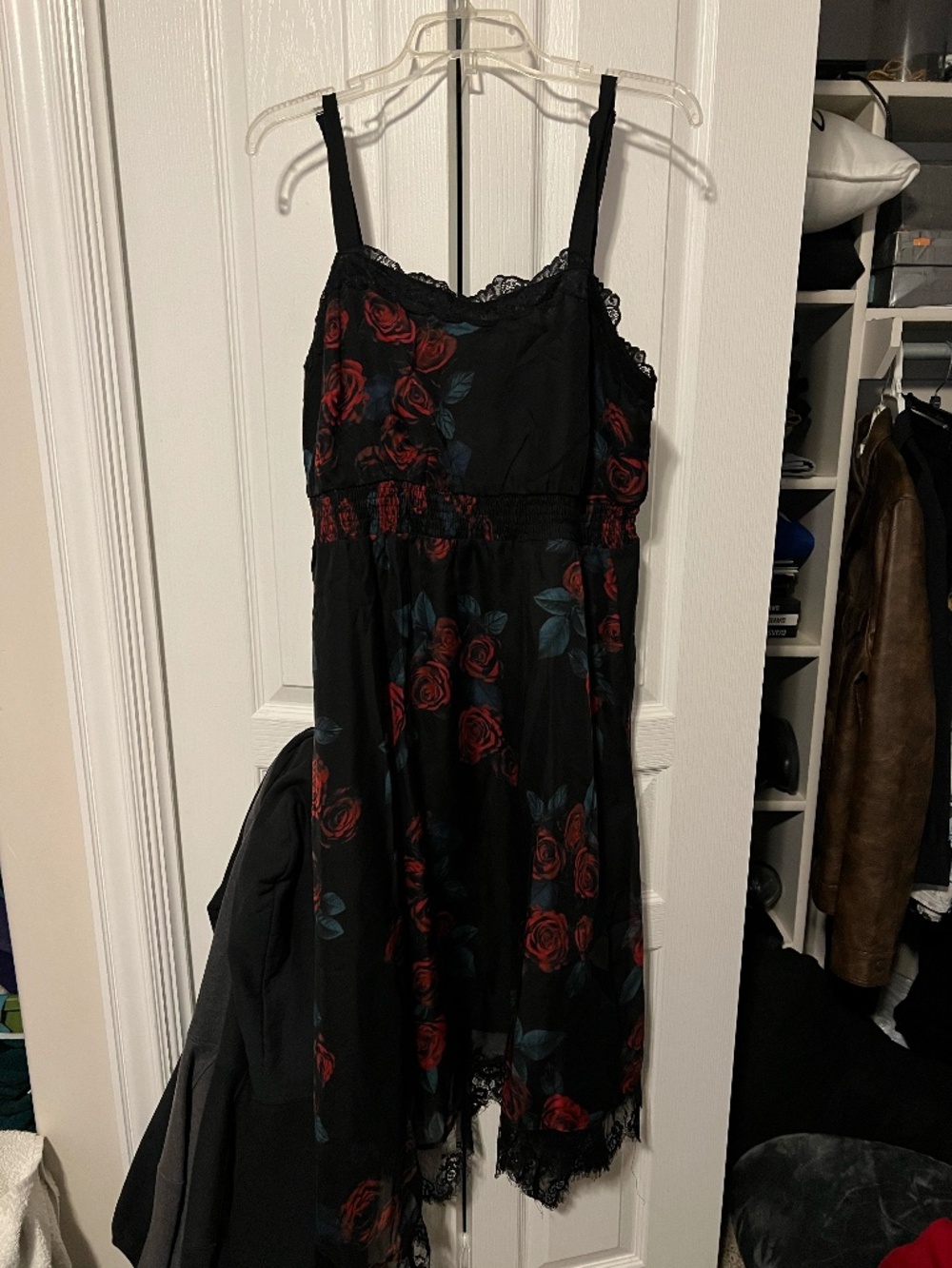 Cami Lace Floral Waist Cinching Midi Dress
